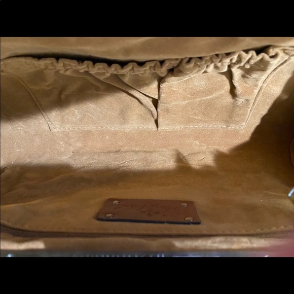 Patricia Nash Athena Printed Haircalf Leather Frame Bag/Clutch - Tiger NWT - Picture 9 of 12